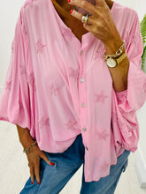 Textured Star Shirt/Pink