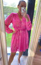 Pink Sequin Long Sleeve Mini Dress - KC Dresses