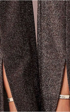 Wide Leg Lurex Trouser/Bronze - KC Dresses