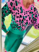 Green/Pink Leopard Print Jumper - KC Dresses