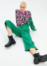 Green/Pink Leopard Print Jumper - KC Dresses